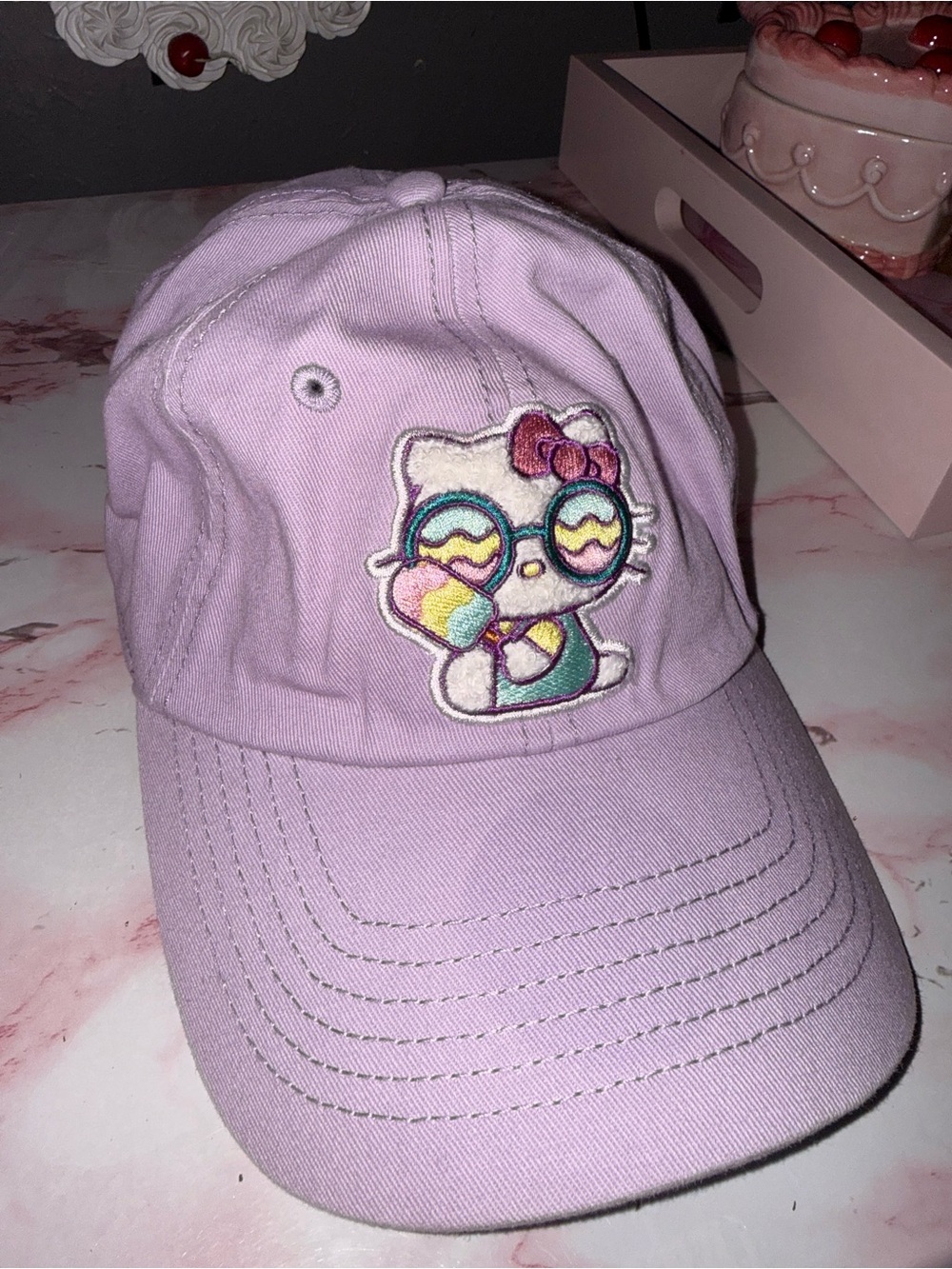 Hello Kitty Patch Baseball Hat